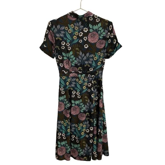 J. Crew X Abigail Borg Prairie Short Sleeve Floral Button-Down Dress Size 00 - Picture 5 of 8